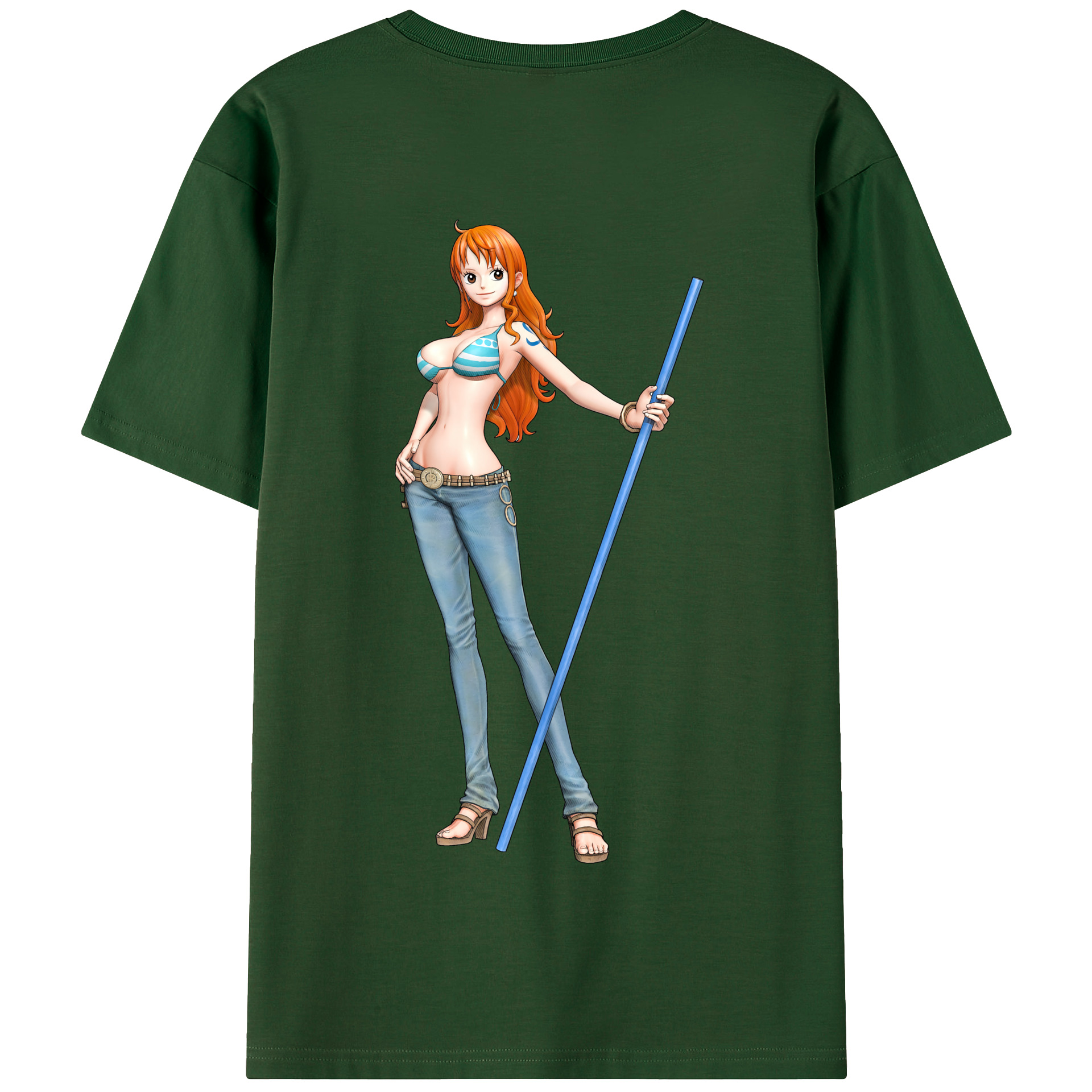ワンピース ナミ ONE PIECE Nami 綿100％半袖Tシャツ（背面プリント）